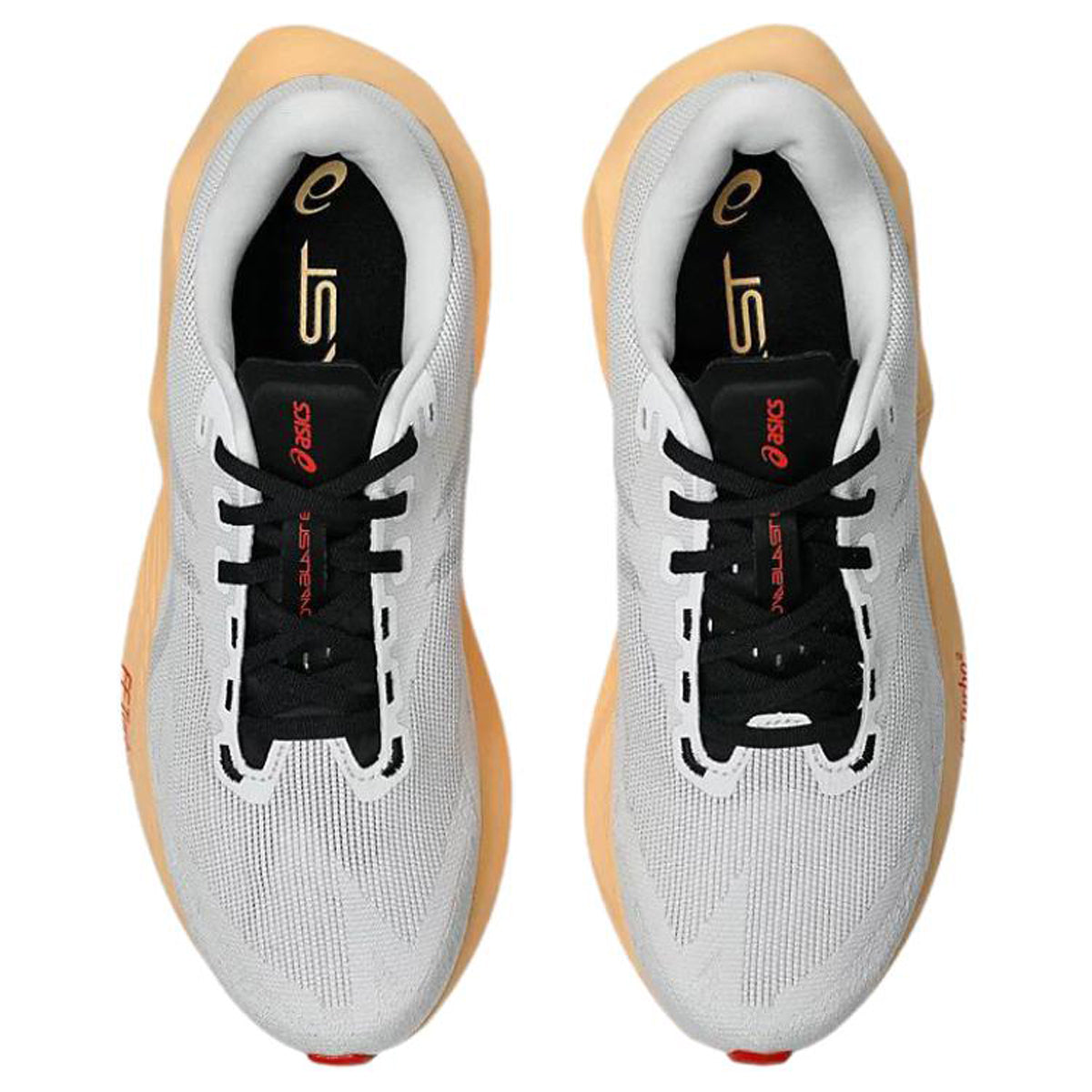 ASICS NOVABLAST 6 White Orange Running Sneakers | Lightweight Low-Top Trainers for Men & Women