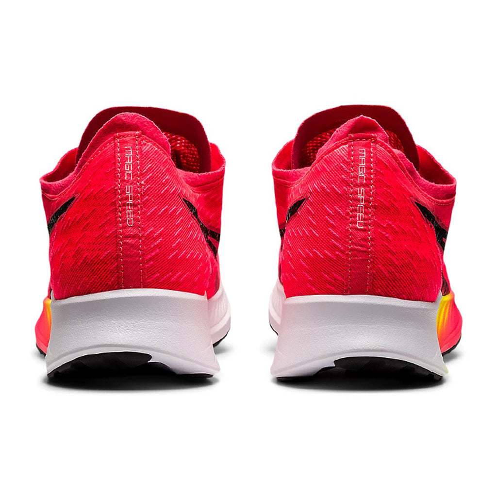 ASICS Magic Speed 1.0 Red Black Running Sneakers | Lightweight Low-Top Trainers for Men & Women