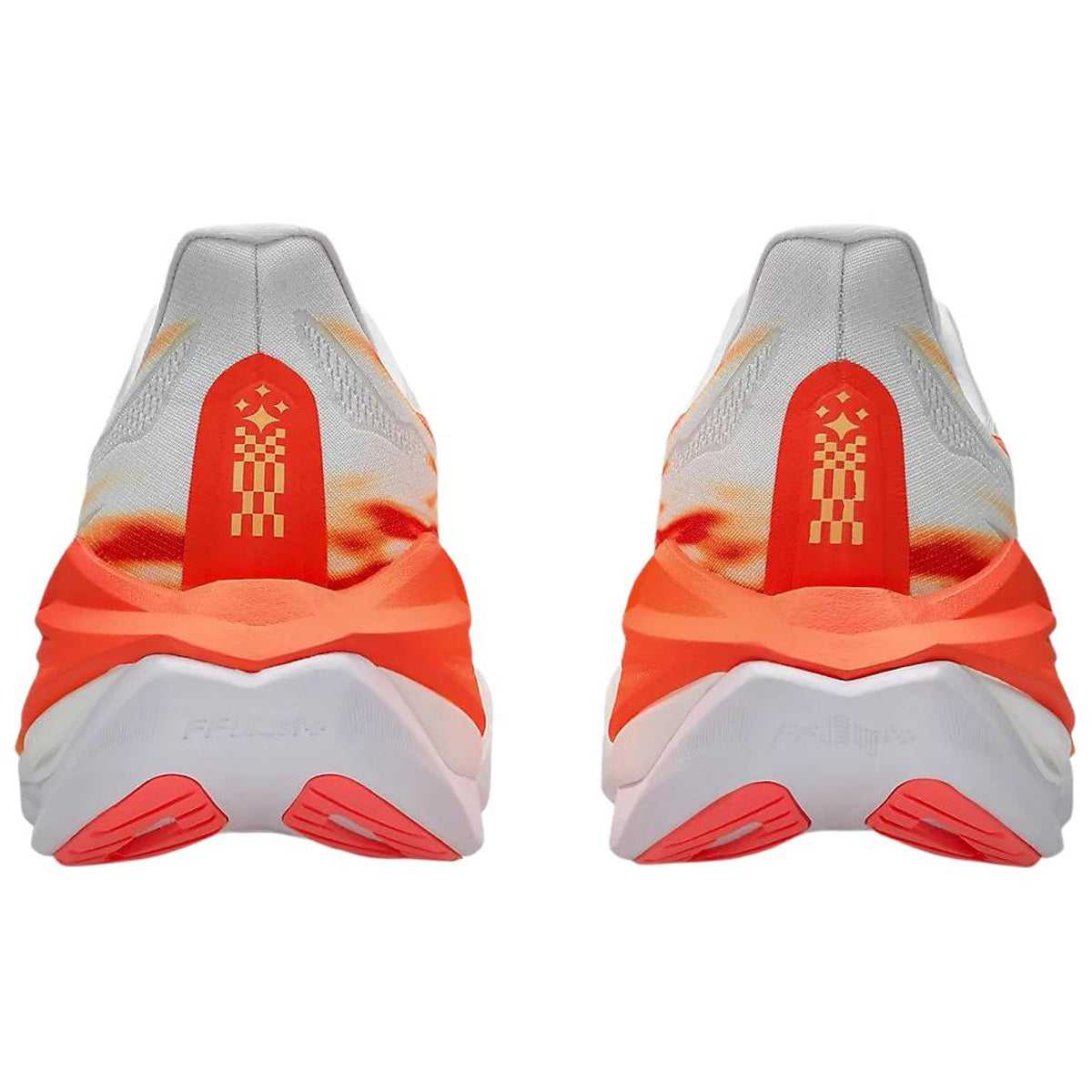 ASICS Sneakers White Orange Running Sneakers | Lightweight Low-Top Trainers for Men & Women