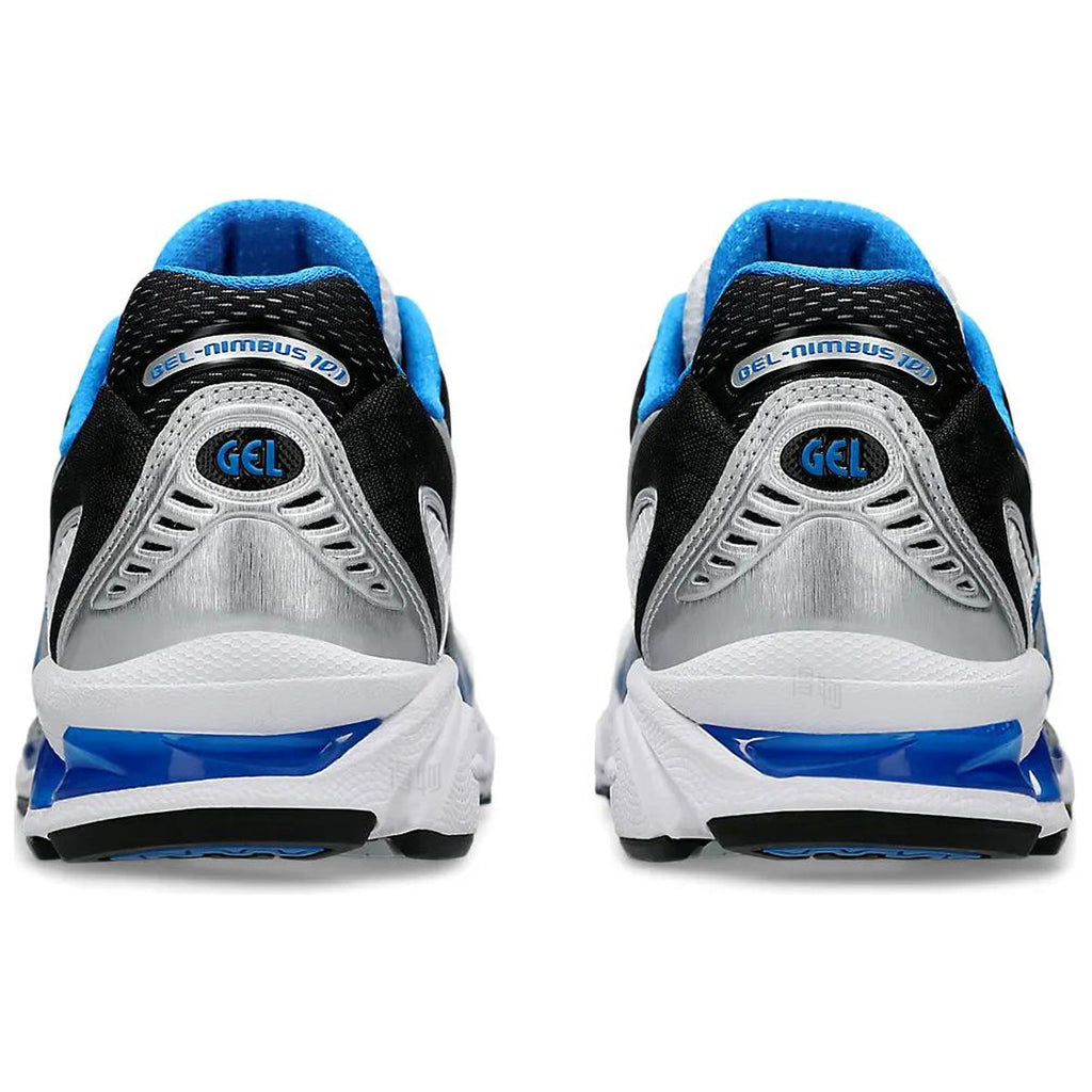 ASICS GEL-Nimbus 10.1 White Blue Running Sneakers | Lightweight Low-Top Trainers for Men & Women